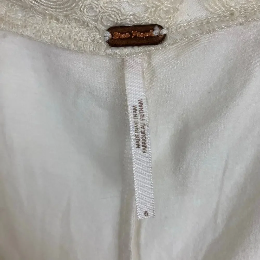 Free People Beat Of The Moment Maxi Skirt - Ivory - Size 6
